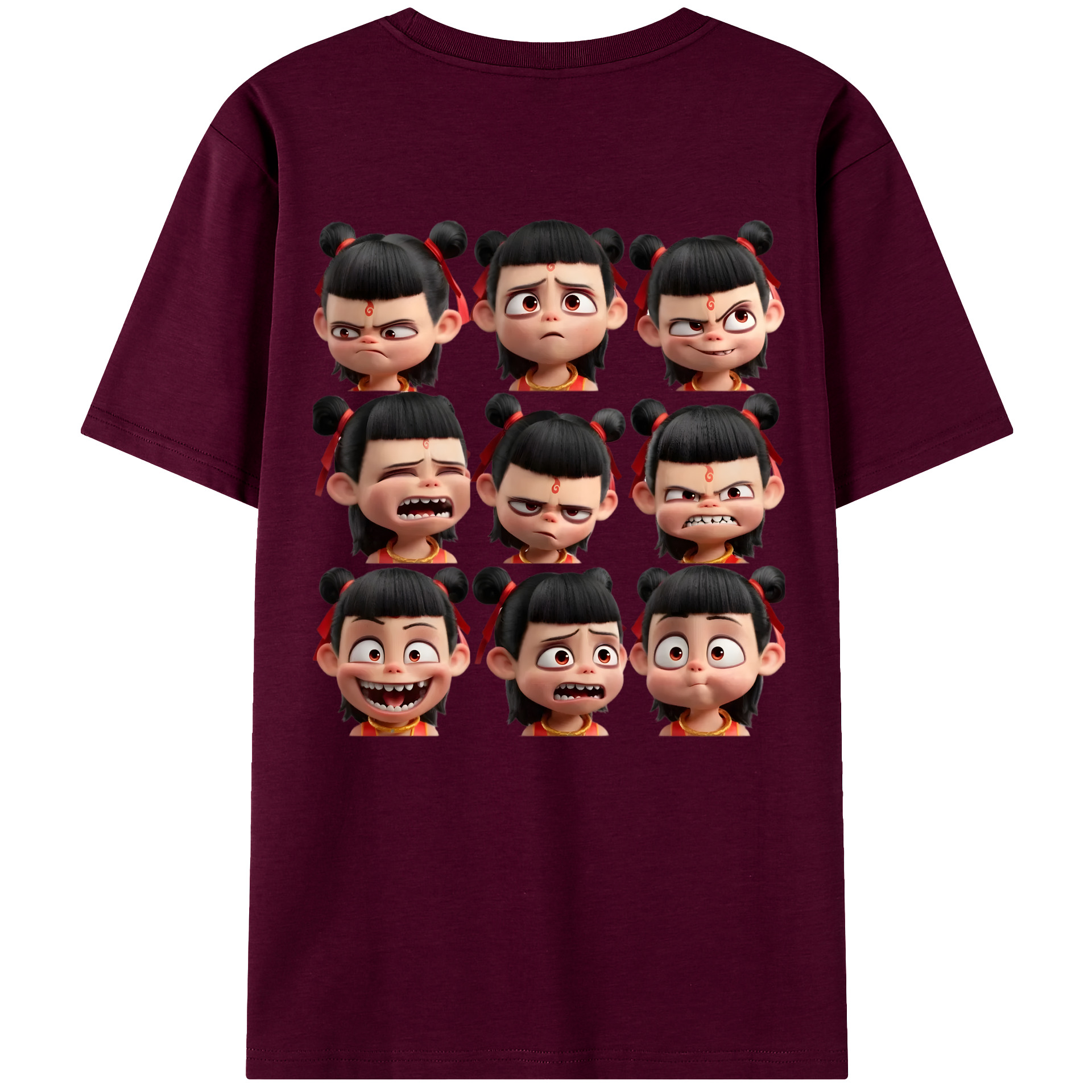 （画像用） Ne Zha 2 ナタ 魔童の大暴れ レディース半袖Tシャツ(バックプリント)